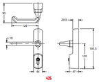 Exidor 425EC Lever Operated Outside Access Device