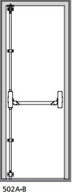 Exidor 502A-B/AD Push Bar Panic Bolt