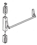 Axim PR-7085 Concealed Rod Panic Exit Device Silver