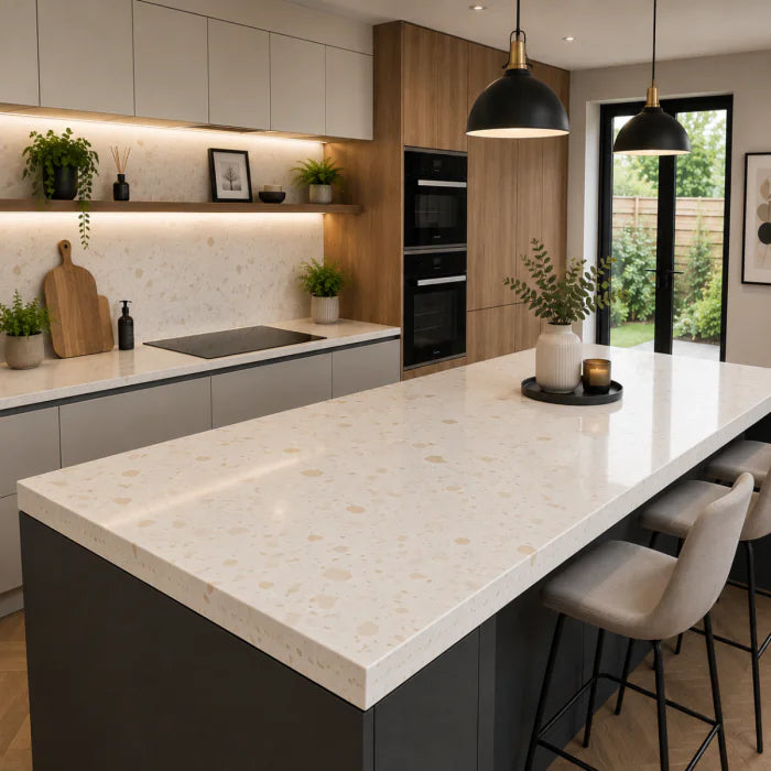 12mm White Pebble Solid Surface Sheet