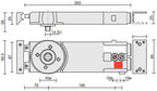 Axim TC-8800 Dummy Concealed Transom Closer 5mm Extended Spindle