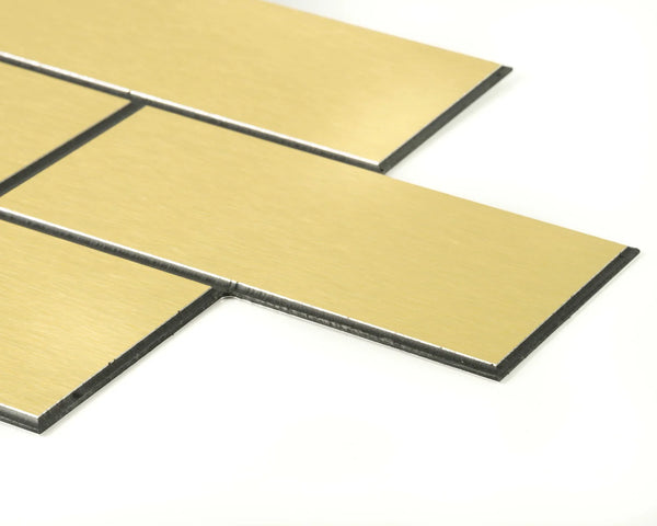 3mm Brushed Gold Effect Splashback Cut To Size