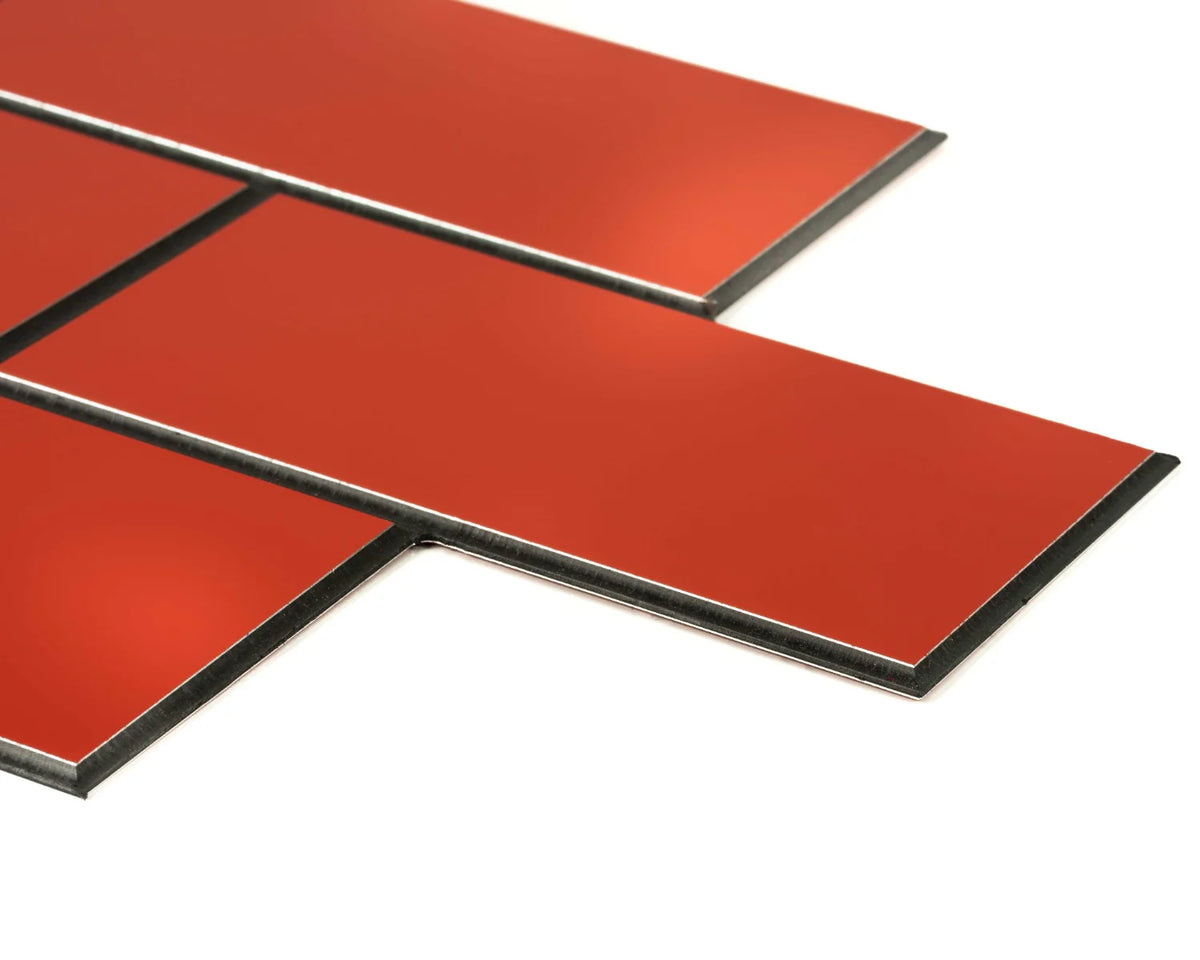 3mm Red Effect Splashback Cut To Size