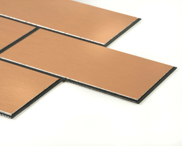 3mm Brushed Copper Effect Splashback Cut To Size