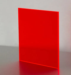 Red Fluorescent Sheet Cut To Size