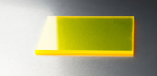 3mm Yellow Fluorescent Acrylic Sheet Cut To Size