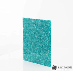 3mm Ice Blue Glitter Acrylic Sheet Cut To Size