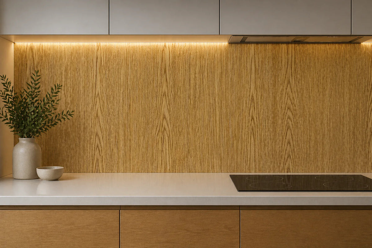 4mm Natural Oak Matt Aluminium