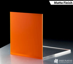 Orange Frosted Acrylic Cut To Size